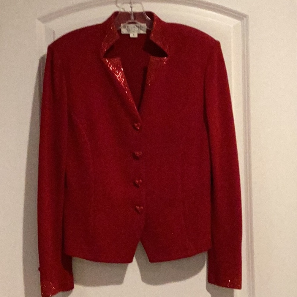 Elegant Red Women's Jacket